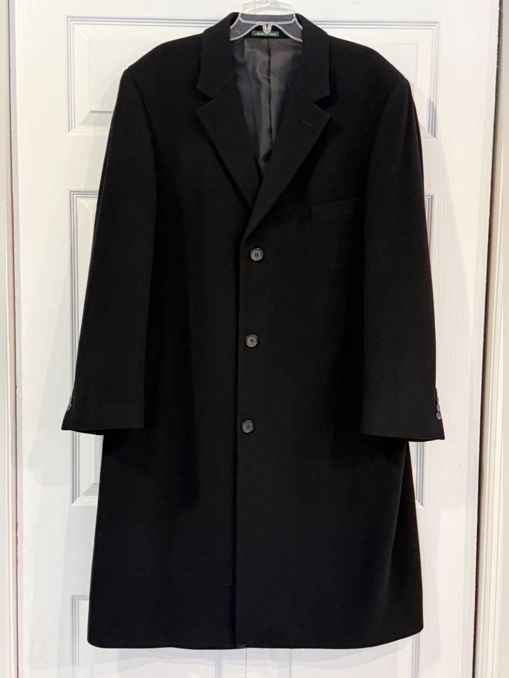 LAUREN Ralph Lauren Classic Wool Blend Overcoat Black